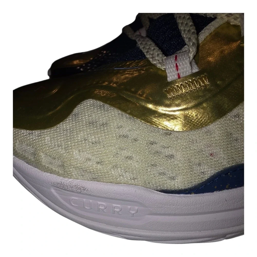 Under Armour Curry Flow Basketball Shoes Blue Gold Men's 6 / Youth 6.5Y NEW